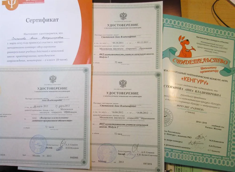Повышение квалификации в Московском институте открытого образования