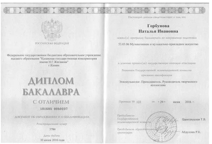 Диплом Бакалавра