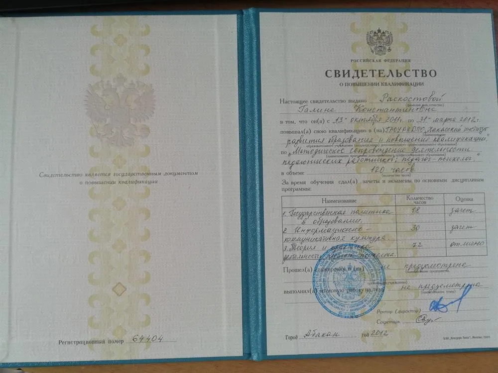 Свидетельство