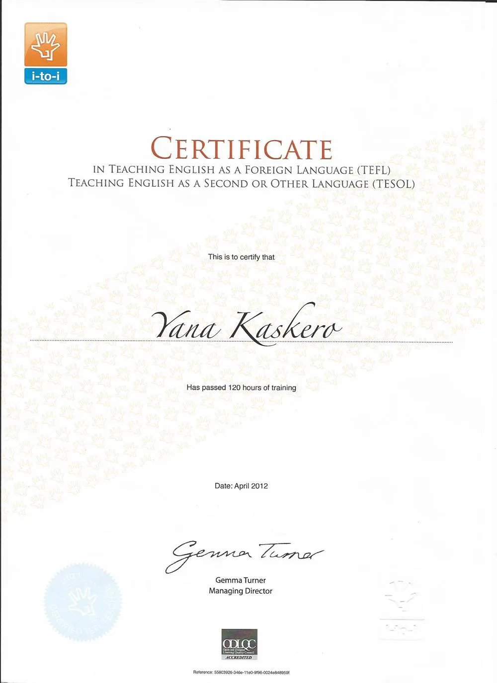 Общий курс TEFL 120 