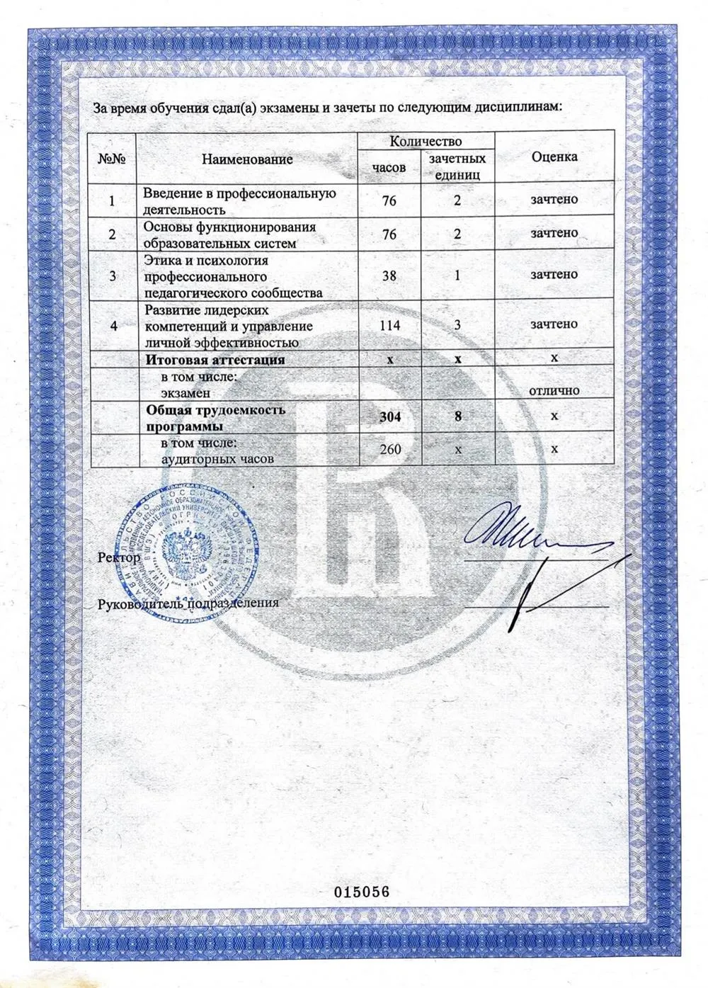 Диплом НИУ "ВШЭ" Профессиональные основы педагогической деятельности