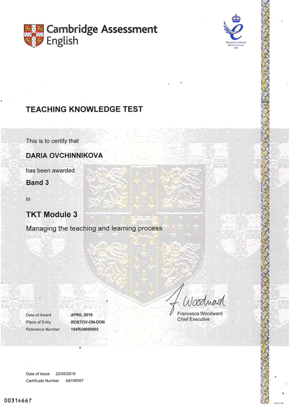 Teaching Knowledge Test, module 3