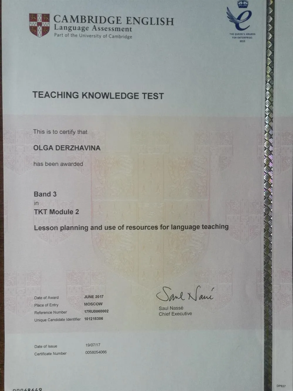 TKT, module 2