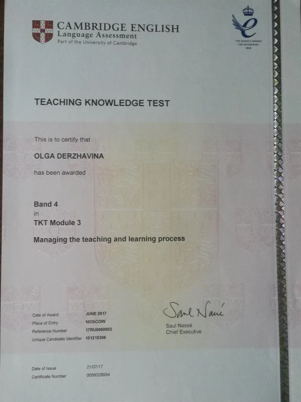 TKT, module 3