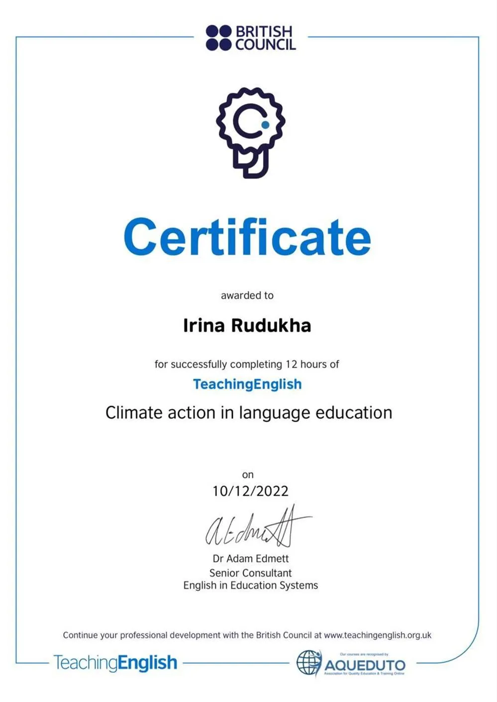 Climate action in language education