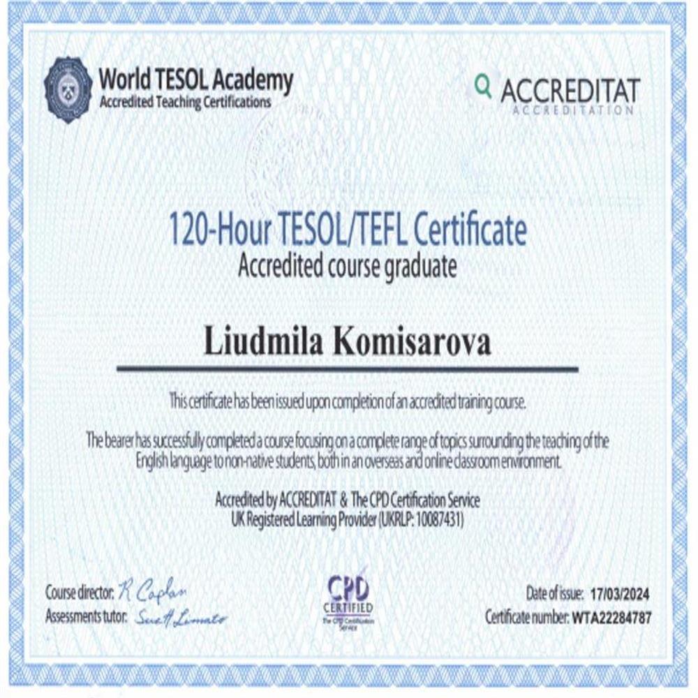 TESOL Certification