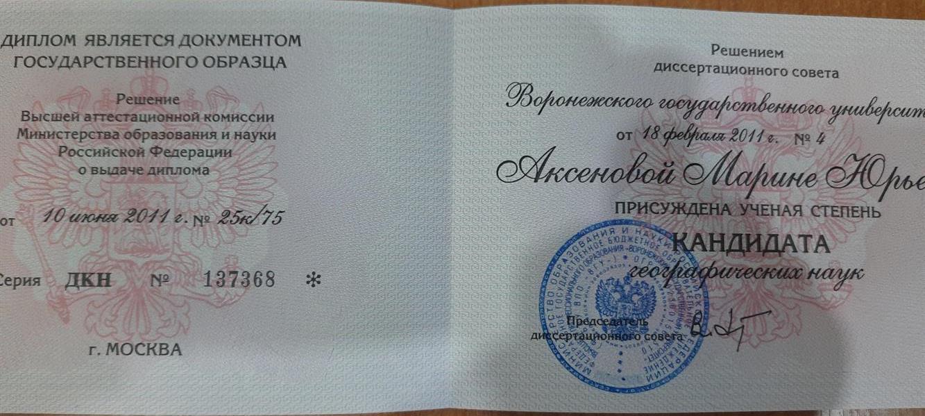 Диплом кандидата наук