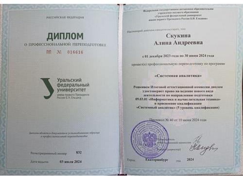 Диплом о профессиональной переподготовке