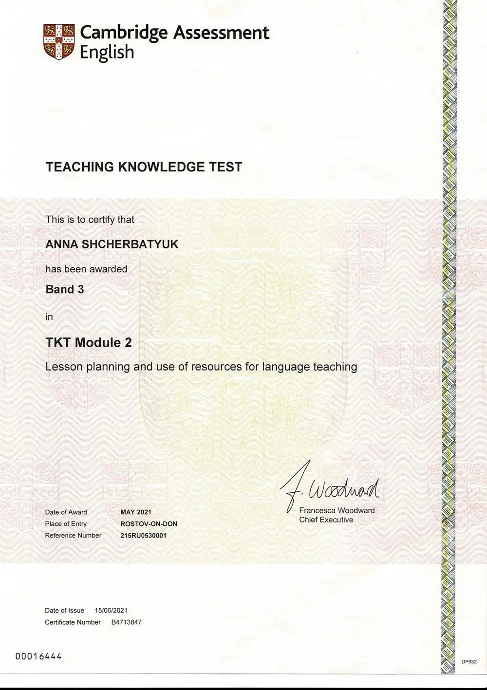 TKT, Module 2