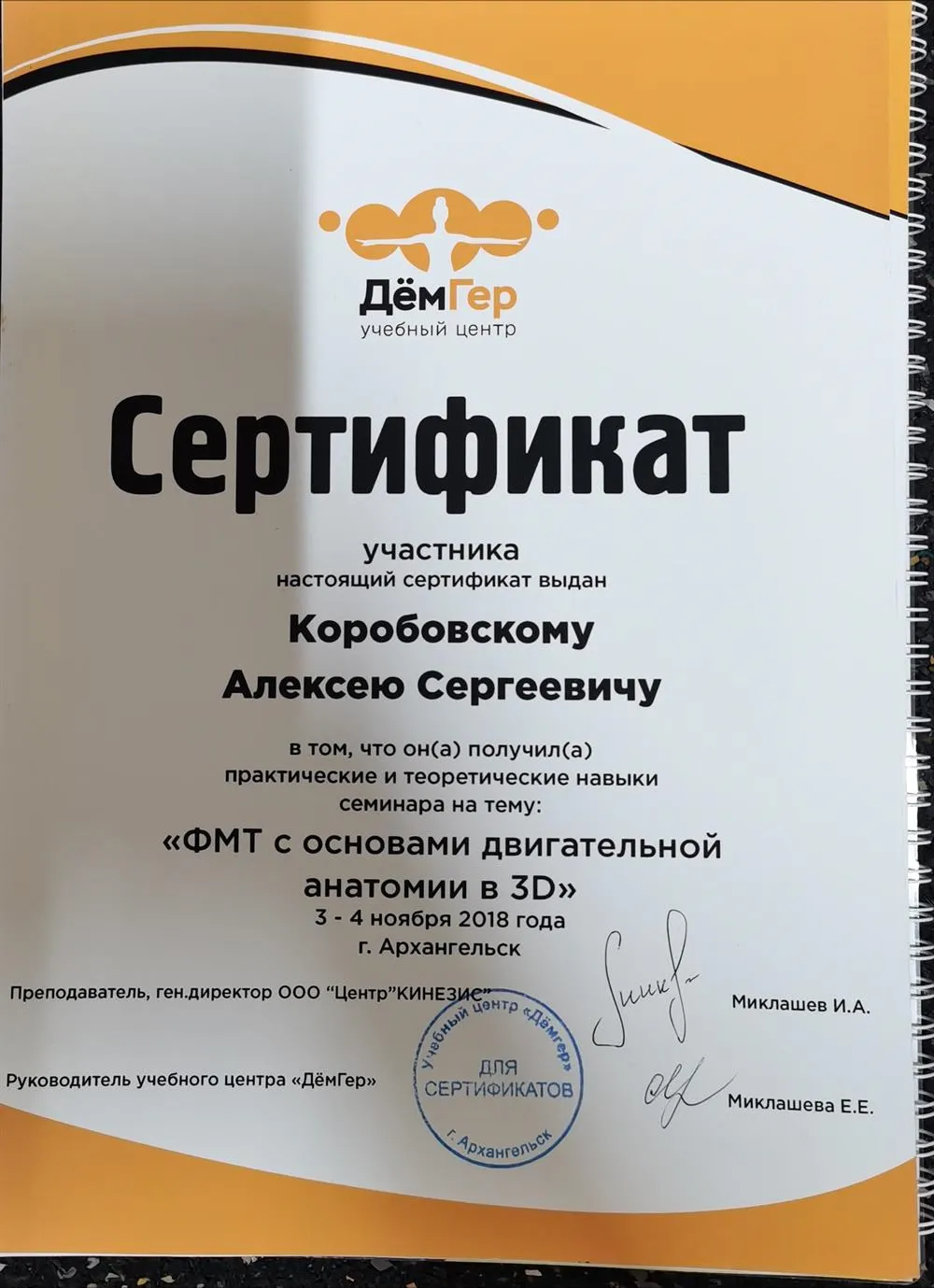 Обучающий курс "Функциональные мышечные тесты с основами двигательной анатомии в 3D"