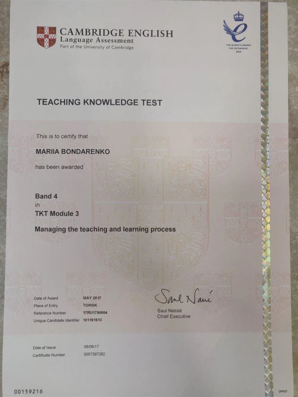 TKT, Module 3