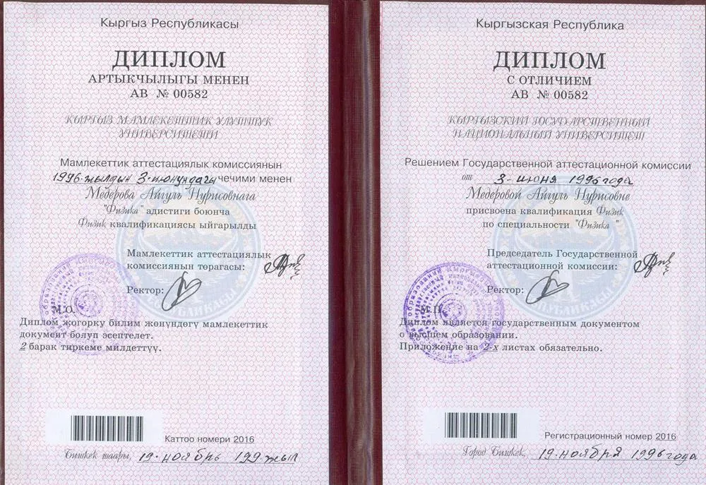 Диплом о высшем образовании