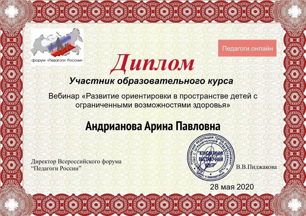 Ориентация в пространстве детей с ограниченными возможностями здоровья.