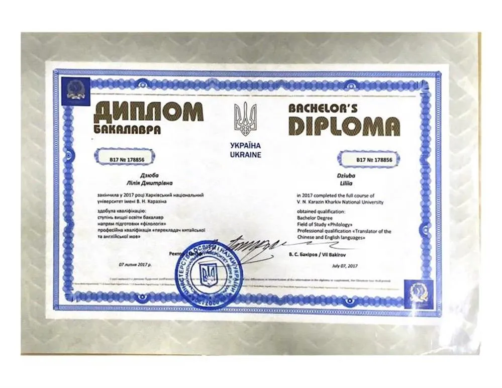 Диплом Дзюба Лилия