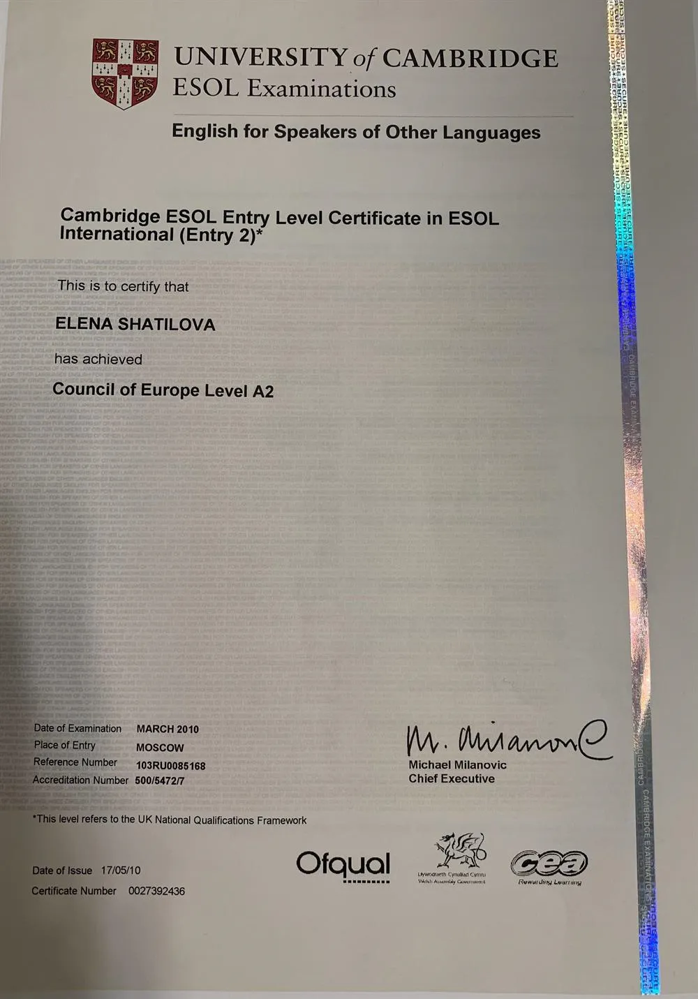 ESOL Examinations