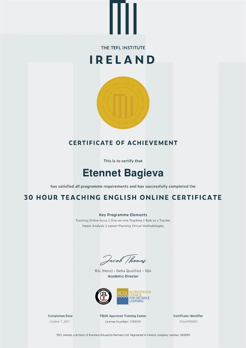 Online Teaching Course