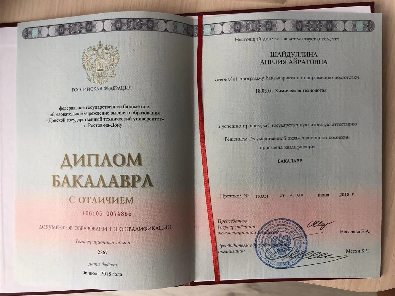 Диплом бакалавра 