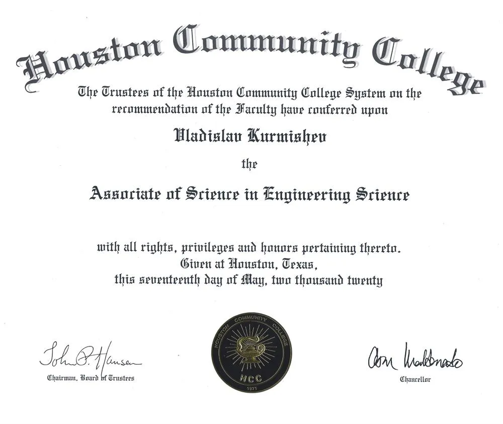 Asossiate of Science in Engineering Science