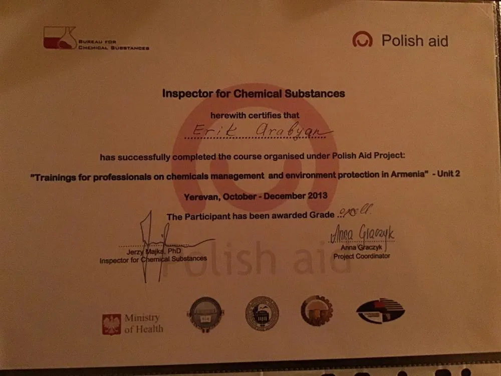 Inspector of chemical substances