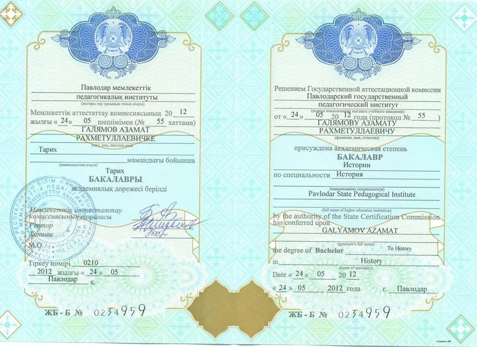 Диплом бакалавра ПГПУ