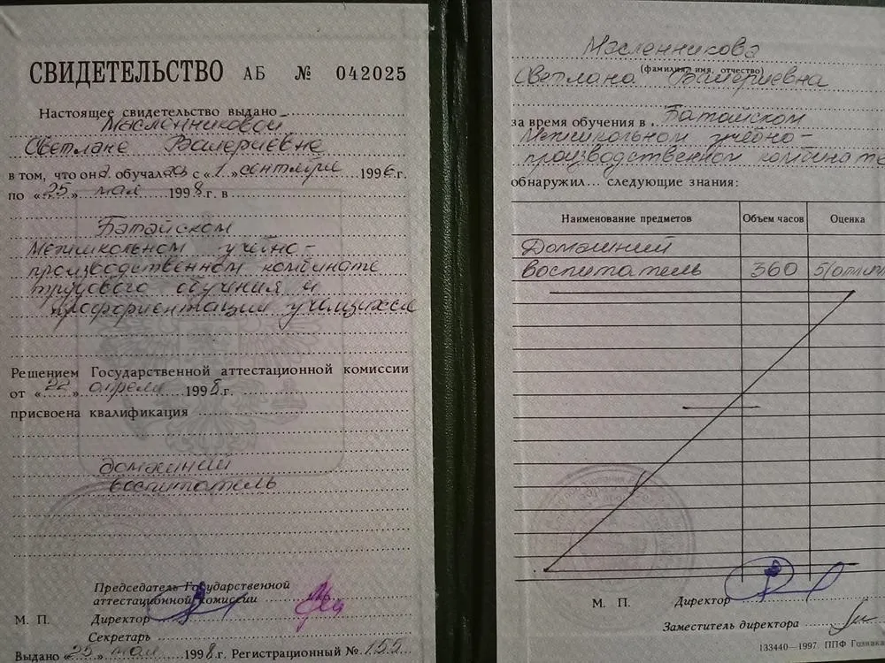 Свидетельство 