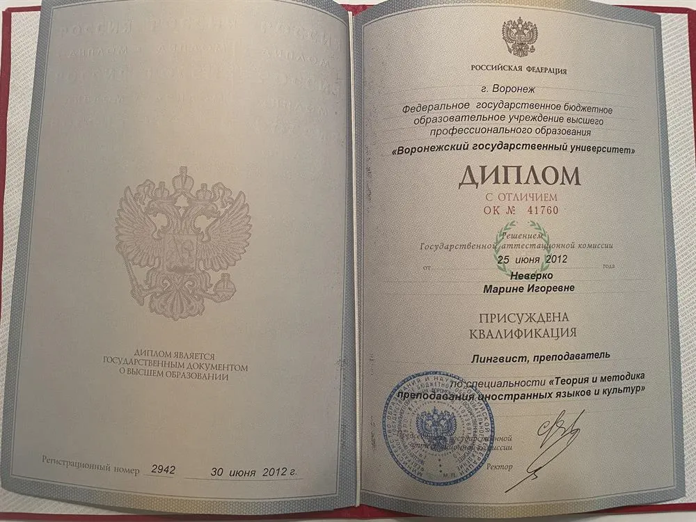 Диплом Воронежский государственный университет