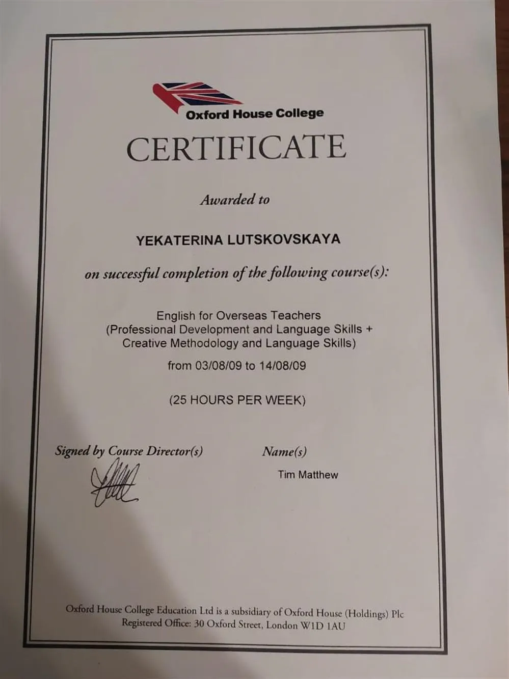 English for Overseas Teachers 