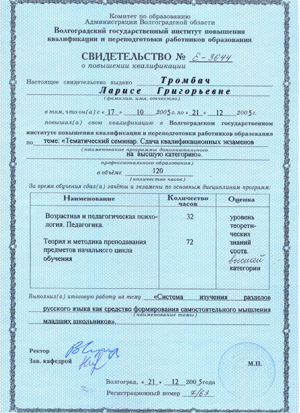Курсы о повышении квалификации