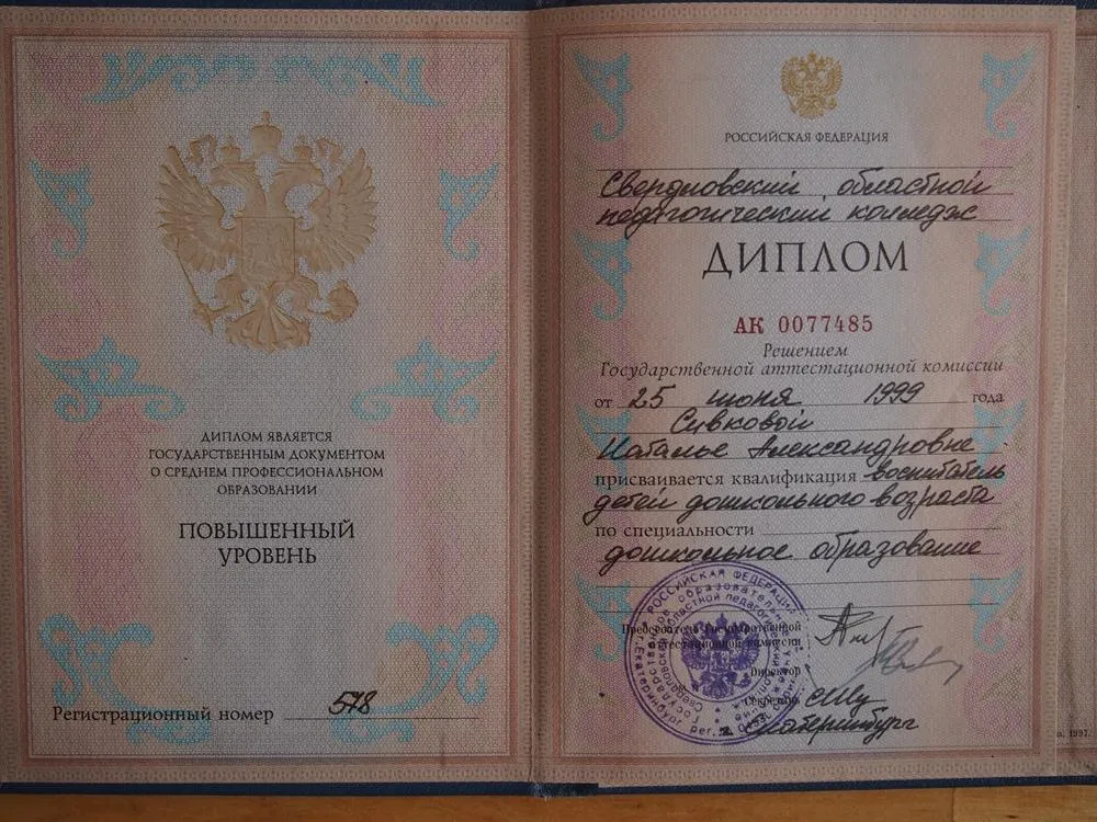 Диплом об образовании