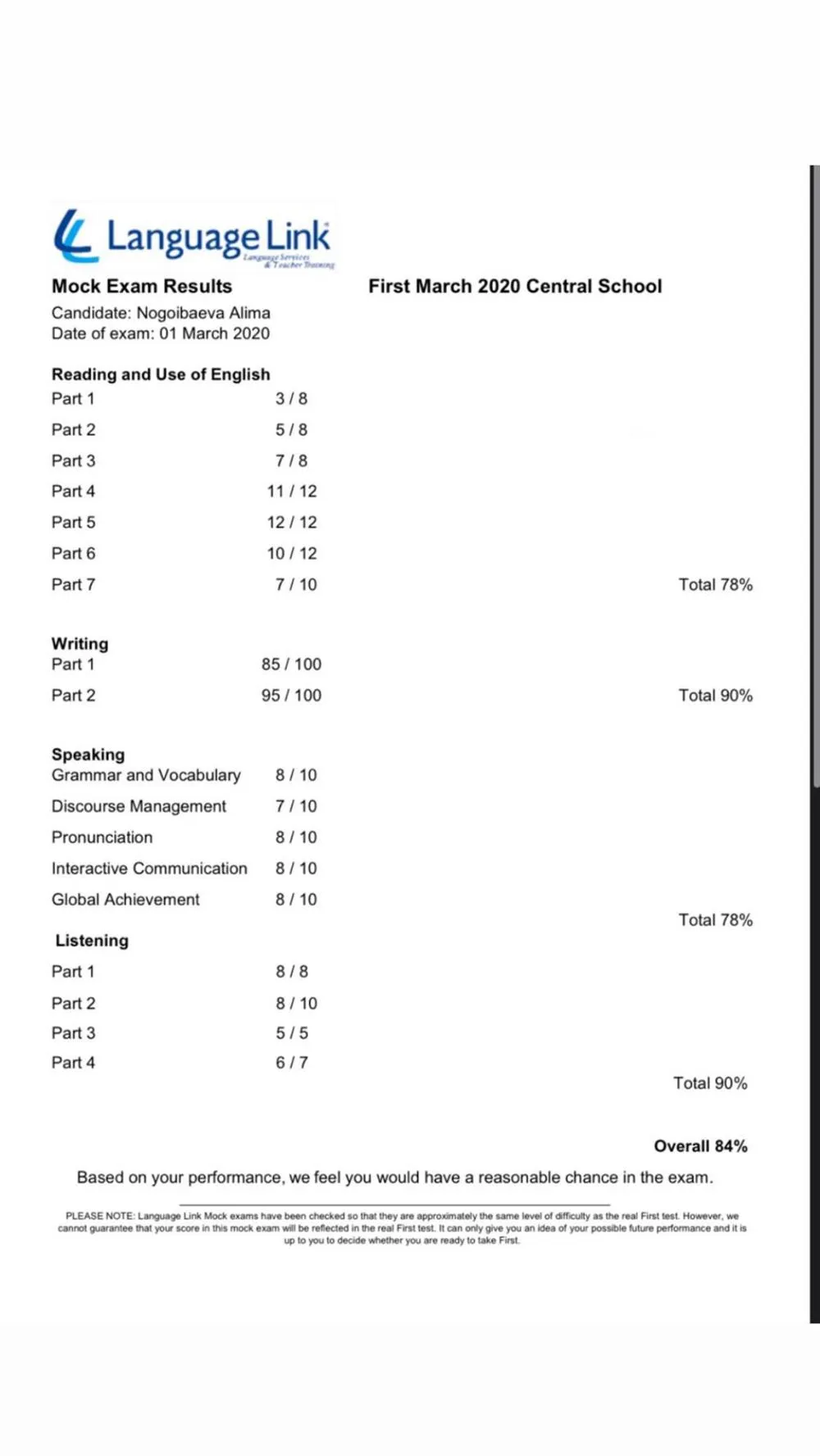 Mock FCE exam 