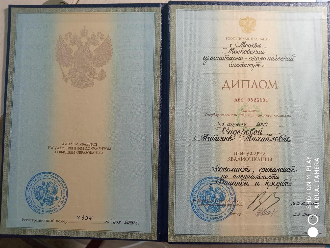 Диплом МГЭИ
