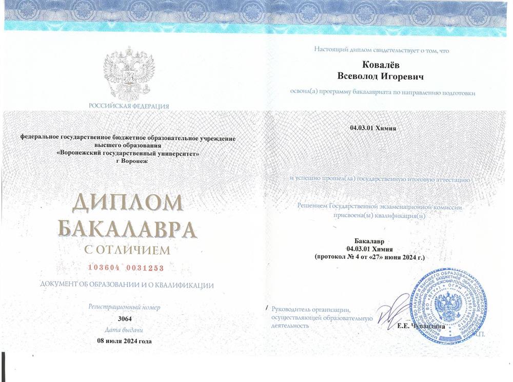 Диплом бакалавра