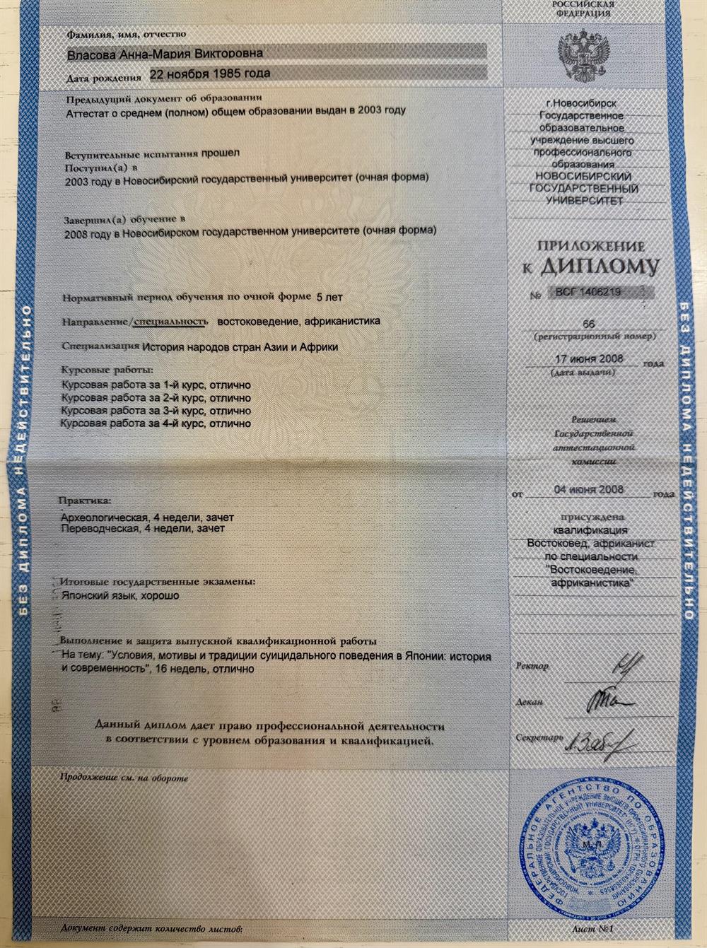 Диплом о высшем образовании 2
