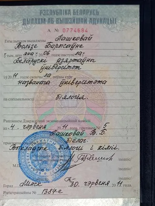 Диплом БГУ