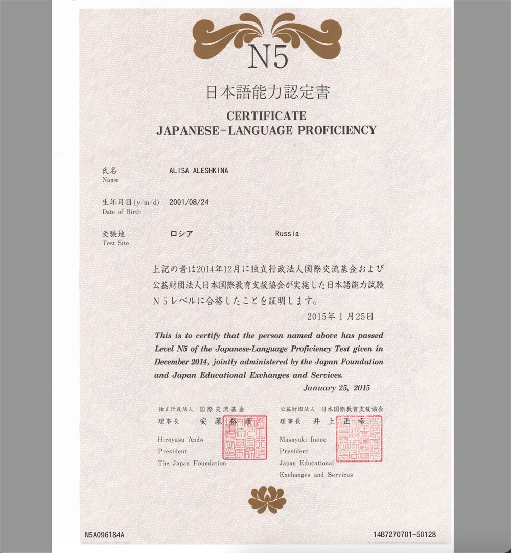 JLPT N5