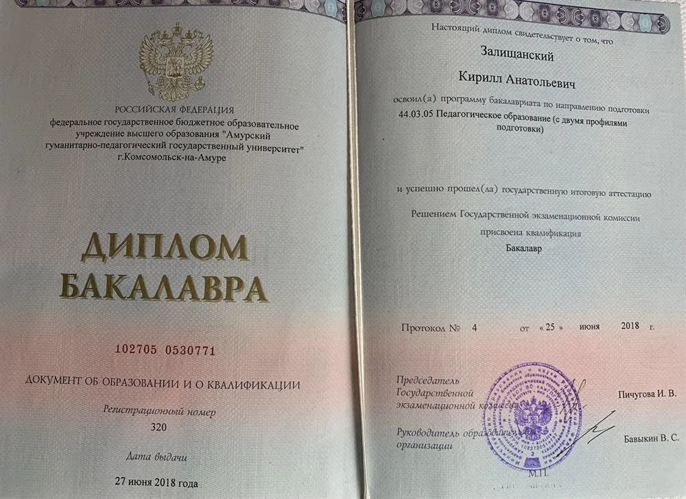 Диплом бакалавра 