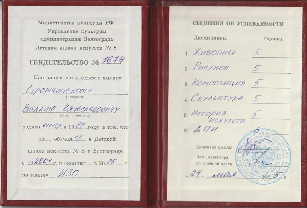Диплом Детская школа искусств № 8
