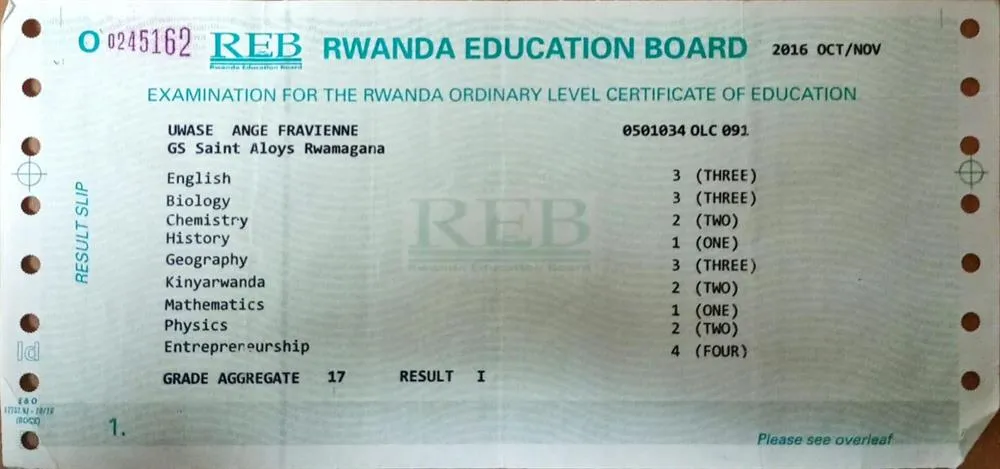 Ordinal Level certificate 