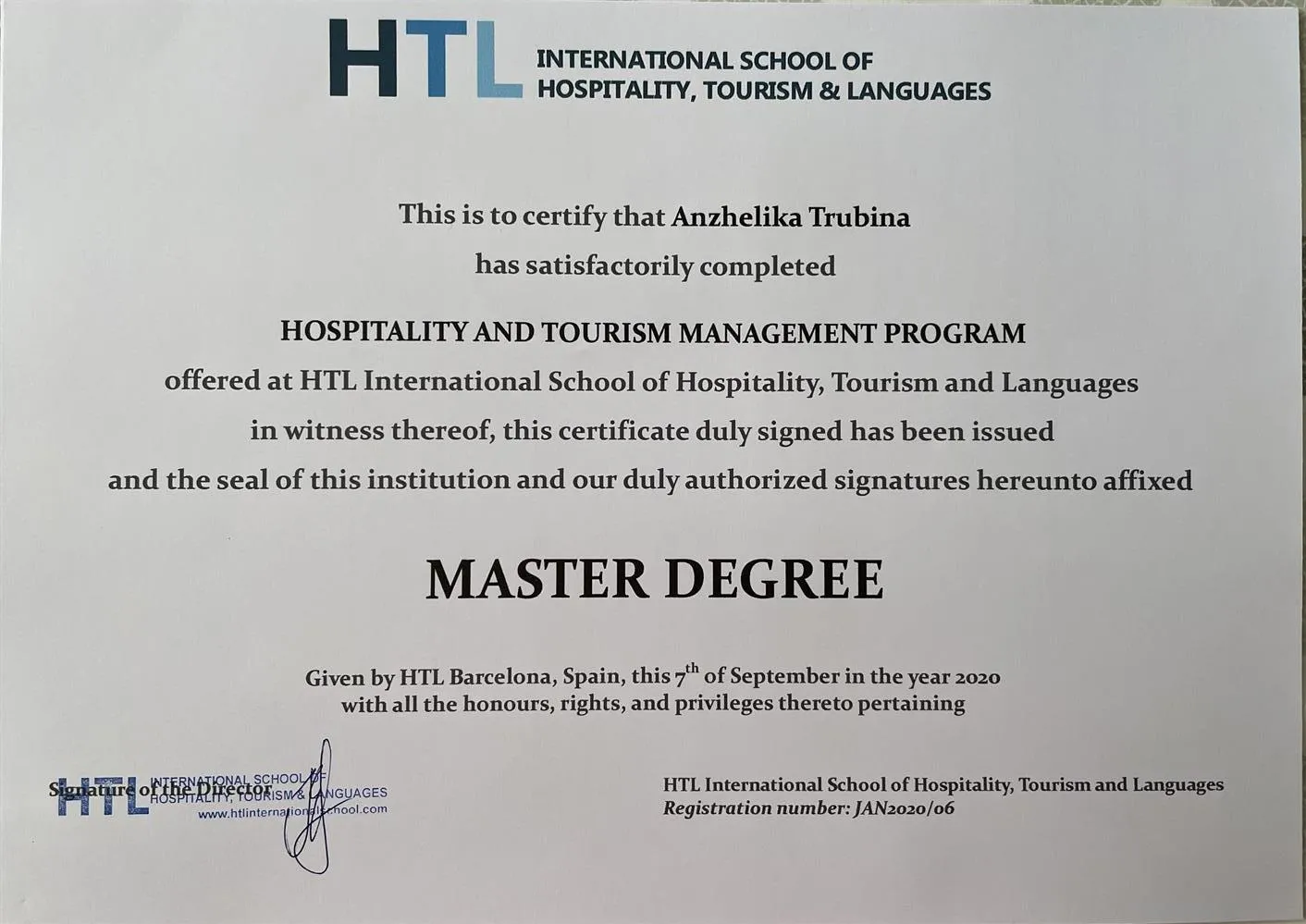 Master Degree