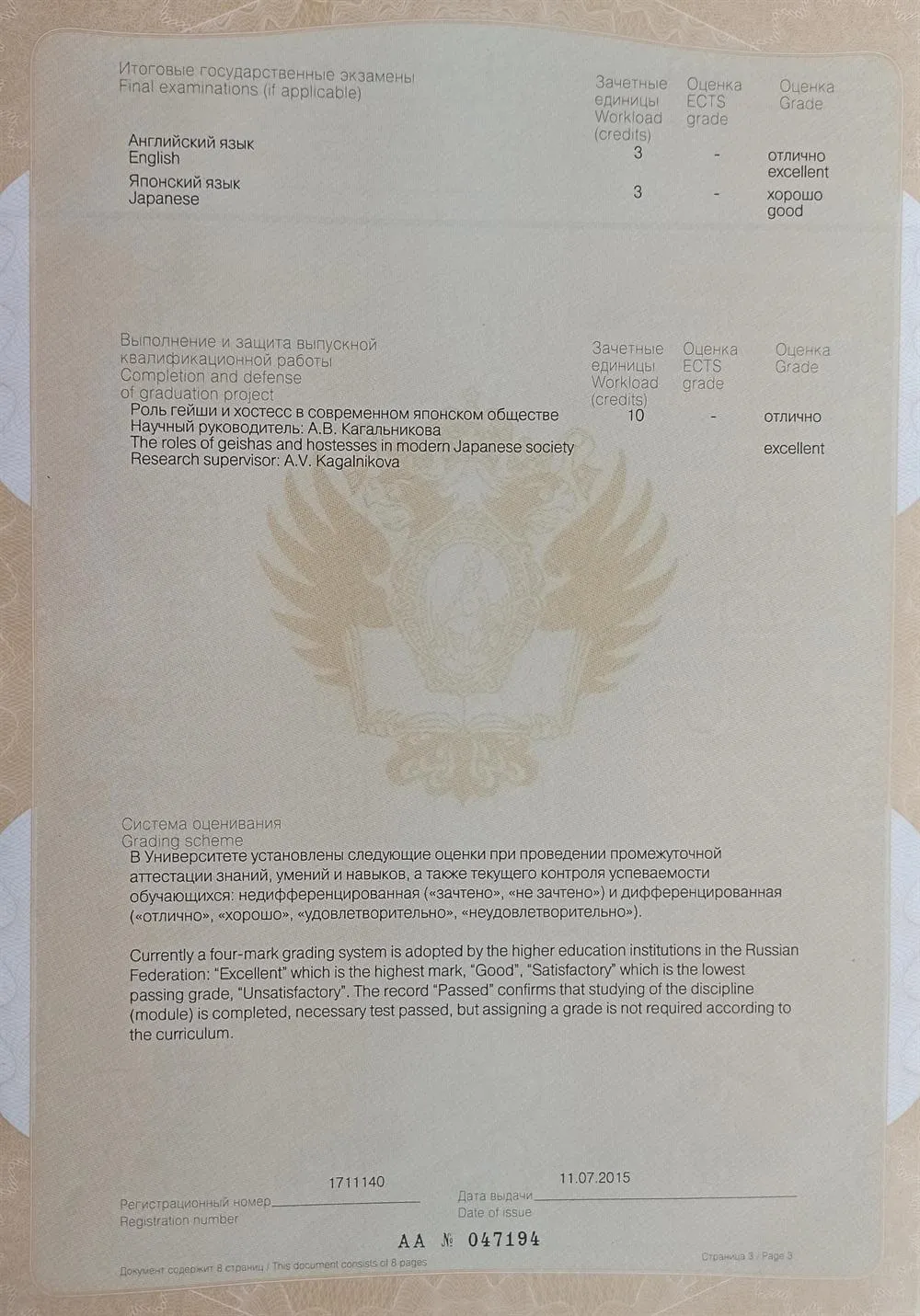 Diploma in the English Language