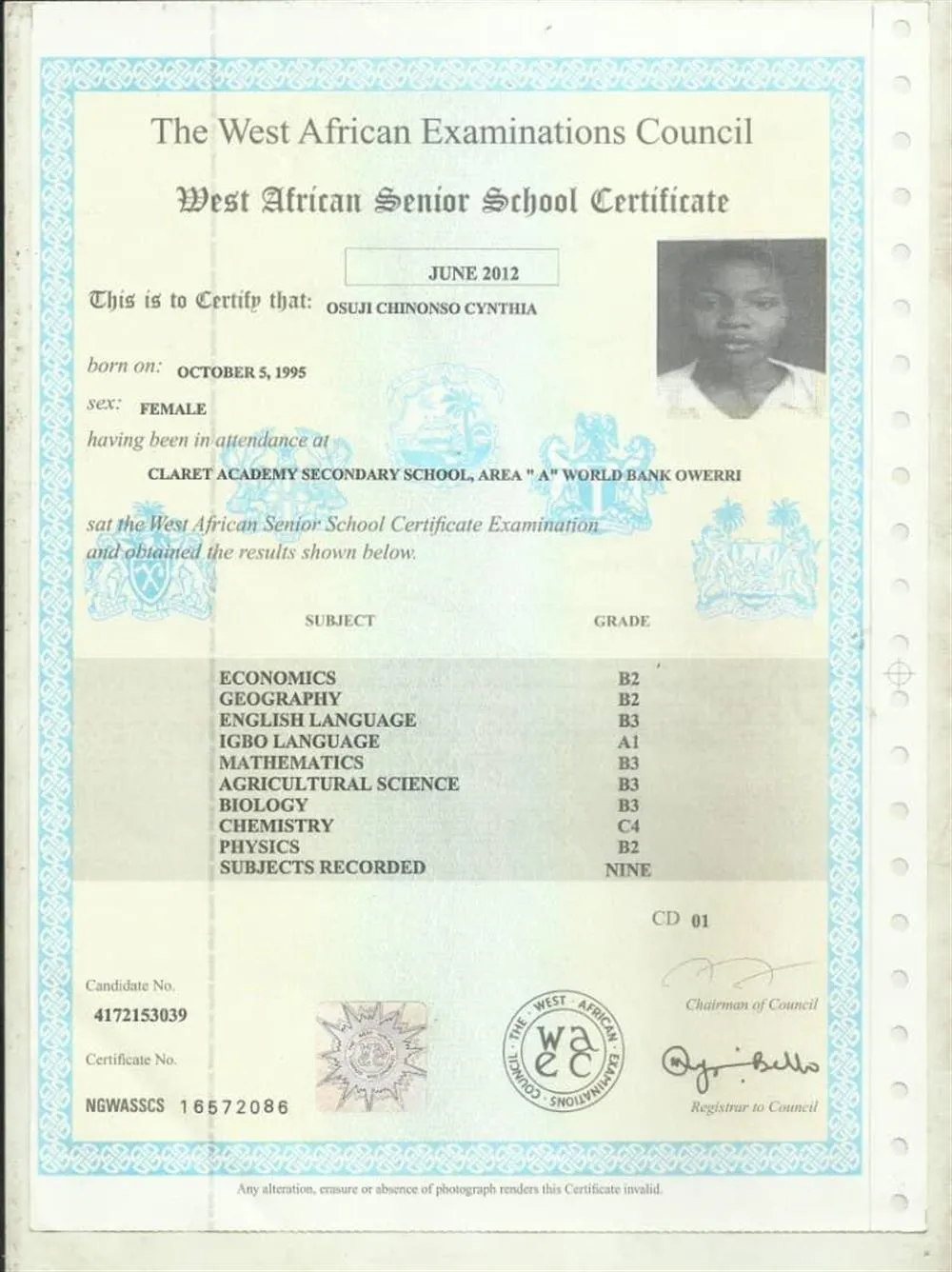 Экзамен на аттестат о среднем образовании в Западной Африке (WASSCE)