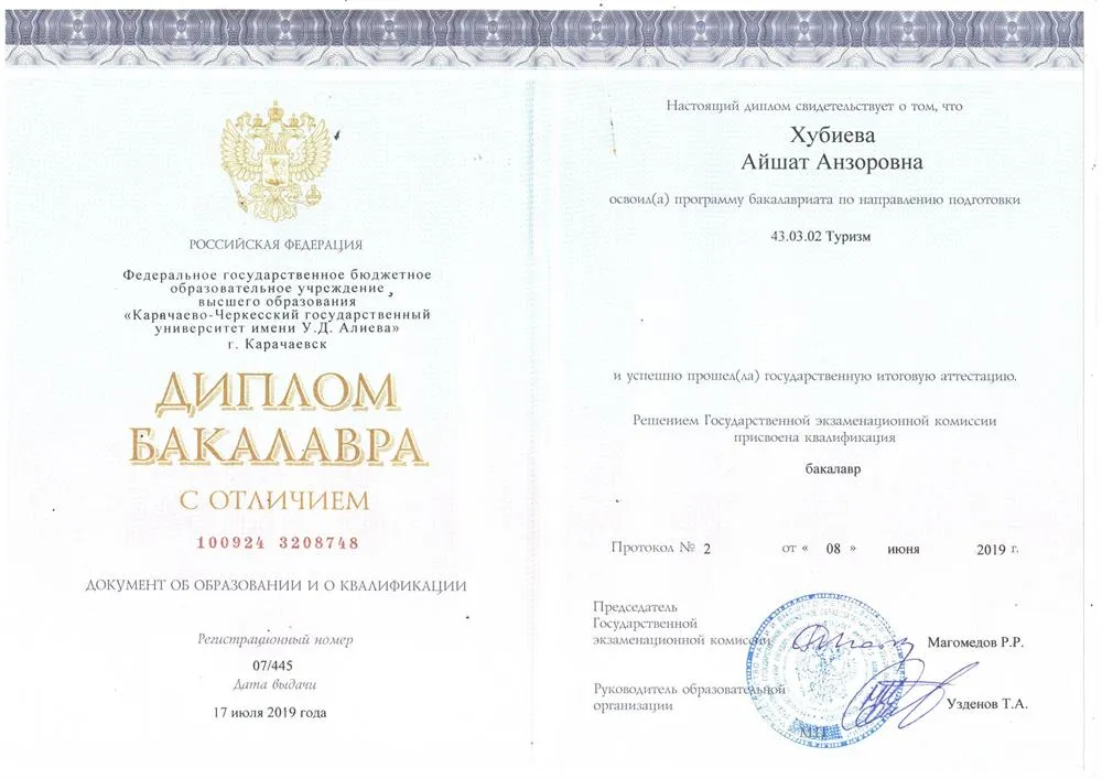 Диплом Магистра по направлению подготовки "Педагогическое образование"