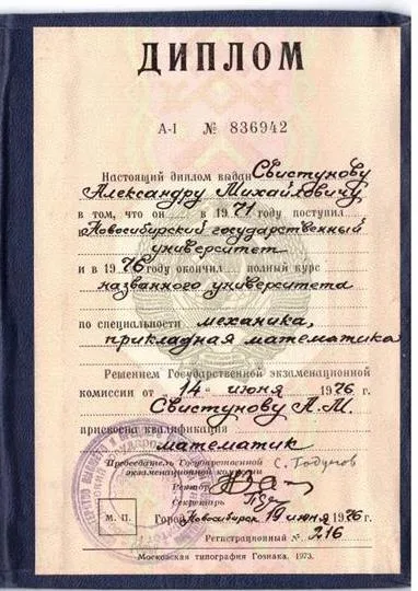 Диплом об окончании госуниверситета