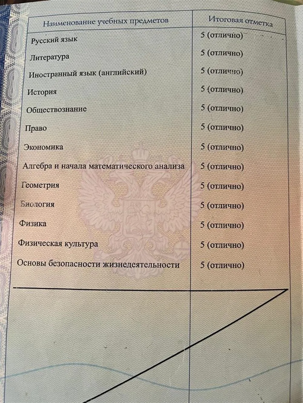 Аттестат с отличием
