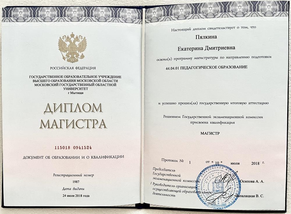Диплом магистра