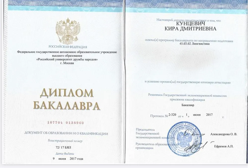 Диплом бакалавра 