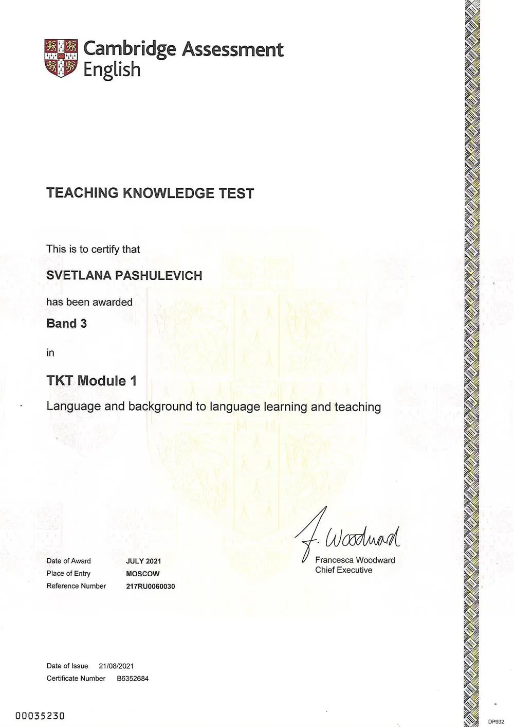 TKT Module 1 - Band 3(Teaching Knowledge test)