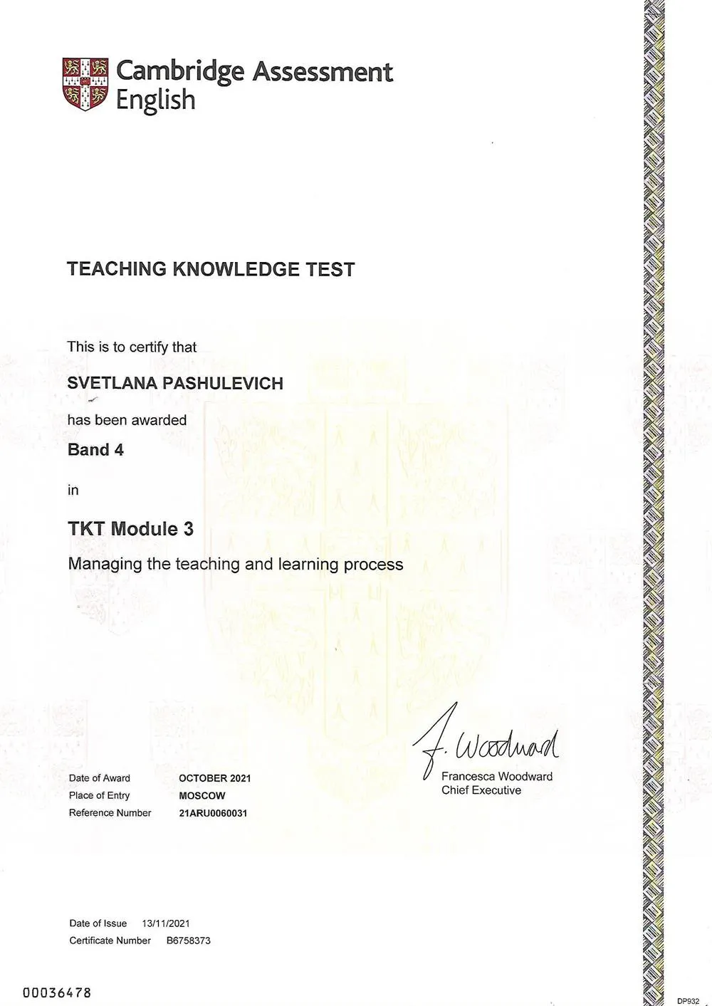 TKT Module 3 - Band 4(Teaching Knowledge test)