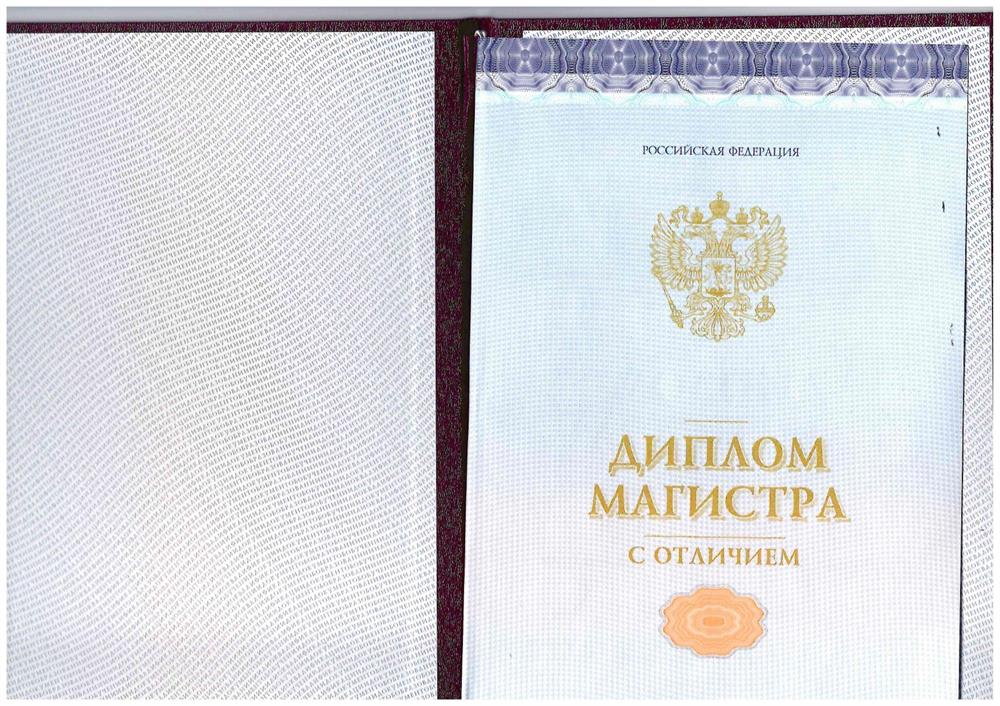 Диплом магистра с отличием (СПбГХПА им. А.Л. Штиглица)