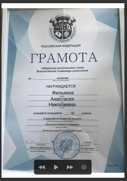 Диплом конференции
